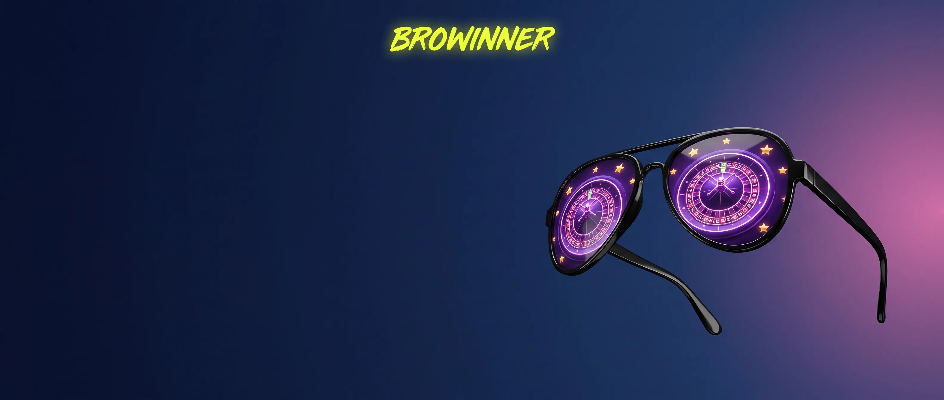 Browinner Casino mit Aviator-Brille und Roulette in den Gläsern