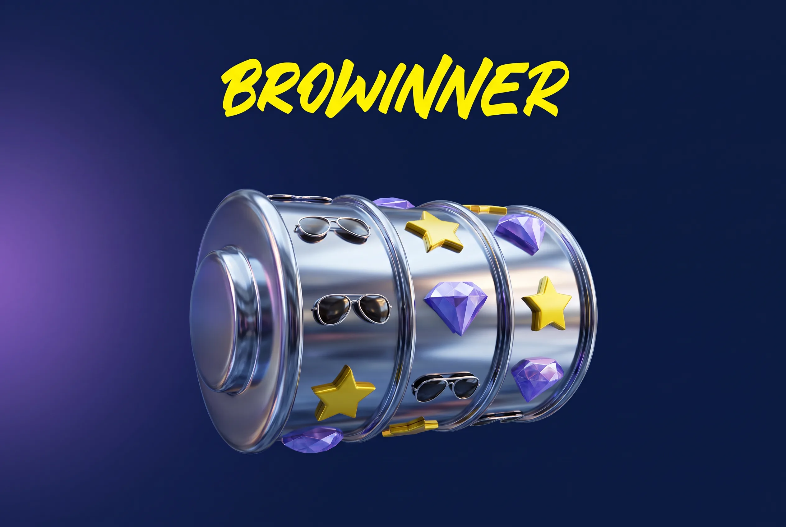 Slotwalzen mit Sternen und Aviator-Brille im Browinner Casino